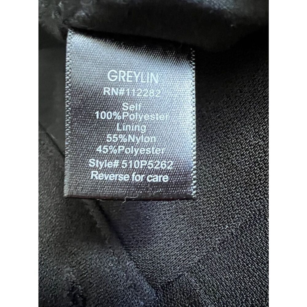 Like New! GREYLIN Black Pleated Straight Leg Lined Trousers in Size XS - Picture 9 of 14
